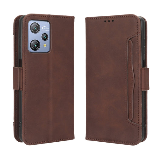 For Blackview A53 / A53 Pro Skin Feel Calf Texture Card Slots Leather Phone Case(Brown) by buy2fix