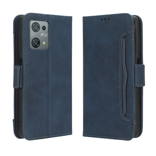 For Blackview Oscal C30 / C30 Pro Skin Feel Calf Texture Card Slots Leather Phone Case(Blue) by buy2fix