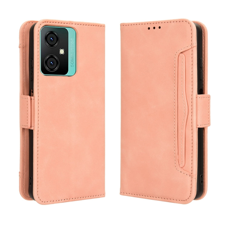 For Blackview Oscal C70 Skin Feel Calf Texture Card Slots Leather Phone Case(Pink) - More Brand by buy2fix | Online Shopping UK | buy2fix