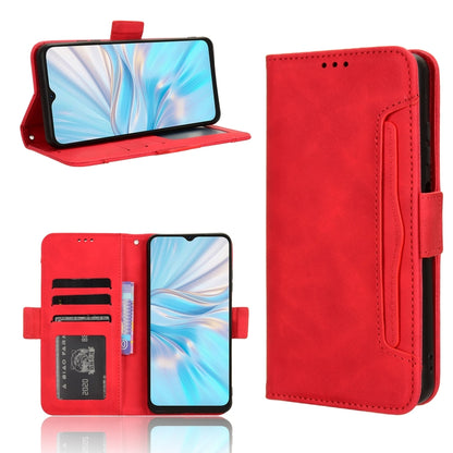 For Blackview Oscal C70 Skin Feel Calf Texture Card Slots Leather Phone Case(Red) - More Brand by buy2fix | Online Shopping UK | buy2fix