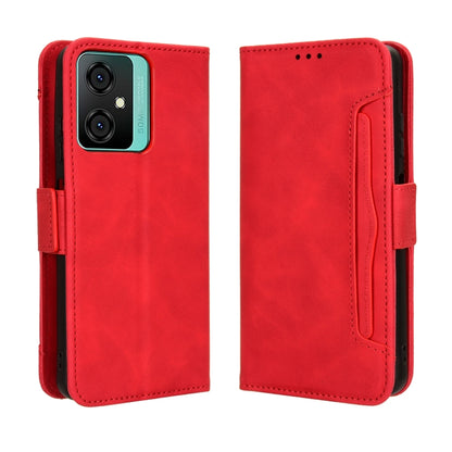 For Blackview Oscal C70 Skin Feel Calf Texture Card Slots Leather Phone Case(Red) - More Brand by buy2fix | Online Shopping UK | buy2fix