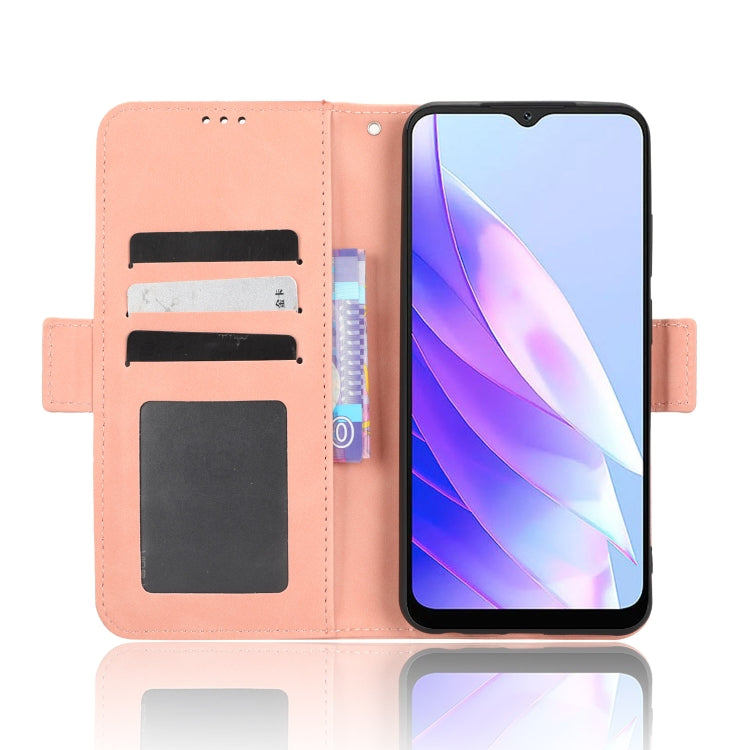 For Blackview A52 / A52 Pro Skin Feel Calf Texture Card Slots Leather Phone Case(Pink) by buy2fix