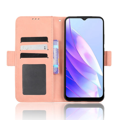 For Blackview A52 / A52 Pro Skin Feel Calf Texture Card Slots Leather Phone Case(Pink) by buy2fix