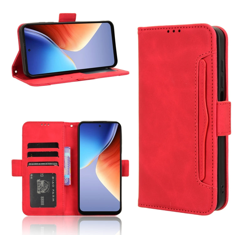 For Blackview A96 Skin Feel Calf Texture Card Slots Leather Phone Case(Red) by buy2fix