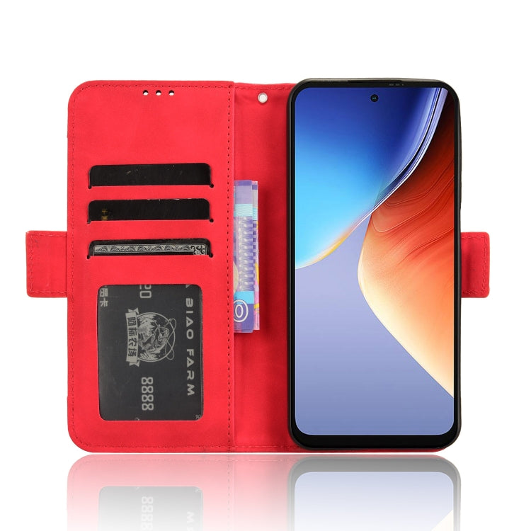 For Blackview A96 Skin Feel Calf Texture Card Slots Leather Phone Case(Red) by buy2fix