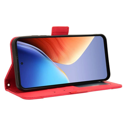 For Blackview A96 Skin Feel Calf Texture Card Slots Leather Phone Case(Red) by buy2fix