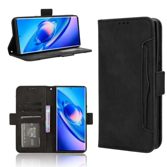 For Blackview A200 Pro Skin Feel Calf Texture Card Slots Leather Phone Case(Black) - More Brand by buy2fix | Online Shopping UK | buy2fix
