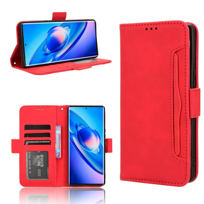 For Blackview A200 Pro Skin Feel Calf Texture Card Slots Leather Phone Case(Red) - More Brand by buy2fix | Online Shopping UK | buy2fix