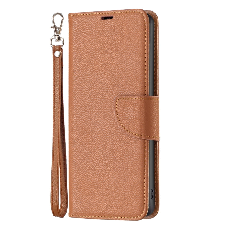 For Samsung Galaxy S24 Ultra 5G Litchi Texture Pure Color Flip Leather Phone Case(Brown) - Galaxy S24 Ultra 5G Cases by buy2fix | Online Shopping UK | buy2fix