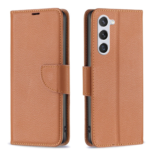 For Samsung Galaxy S24 5G Litchi Texture Pure Color Flip Leather Phone Case(Brown)