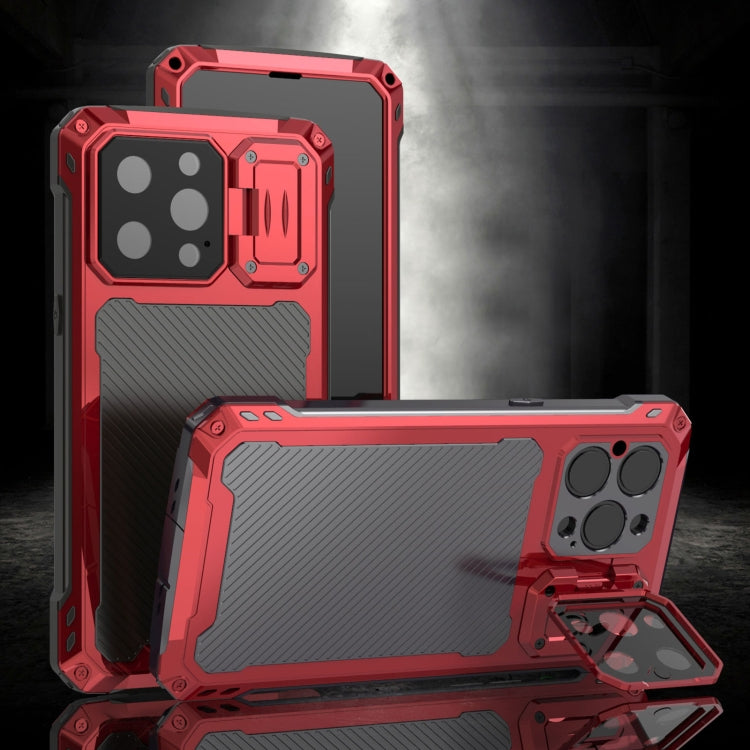 For iPhone 14 Pro Shockproof Life Waterproof Dustproof Metal MagSafe Phone Case(Red) - iPhone 14 Pro Cases by buy2fix | Online Shopping UK | buy2fix