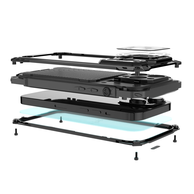 For iPhone 14 Pro Max Shockproof Life Waterproof Dustproof Metal MagSafe Phone Case(Blue) - iPhone 14 Pro Max Cases by buy2fix | Online Shopping UK | buy2fix