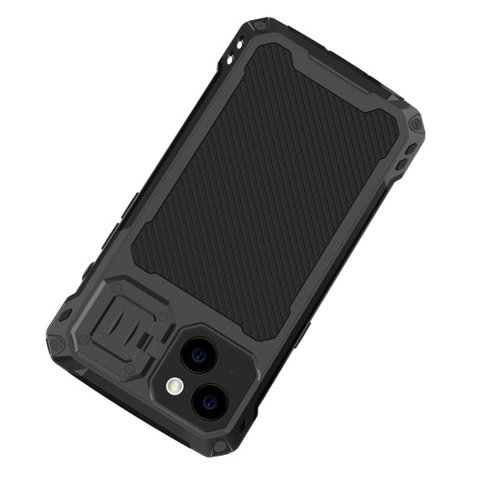 For iPhone 14 Shockproof Life Waterproof Dustproof Metal MagSafe Phone Case(Black) by buy2fix