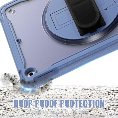 For iPad 10.2 2021 / 2020 / 2019 Heavy Duty Hybrid Tablet Case with Hand Grip & Strap(Lavender Grey) - iPad 10.2 Cases by buy2fix | Online Shopping UK | buy2fix