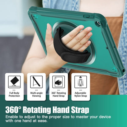 For iPad 10.2 2021 / 2020 / 2019 Heavy Duty Hybrid Tablet Case with Hand Grip & Strap(Dark Green) - iPad 10.2 Cases by buy2fix | Online Shopping UK | buy2fix