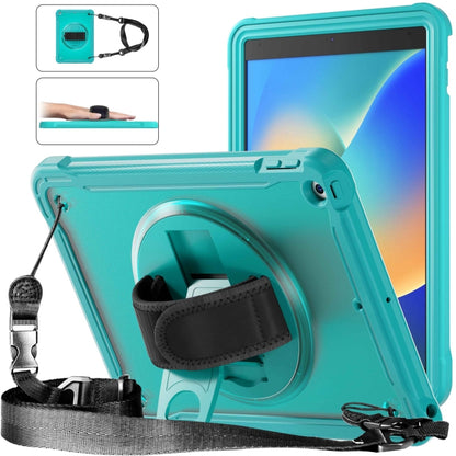 For iPad 10.2 2021 / 2020 / 2019 Heavy Duty Hybrid Tablet Case with Hand Grip & Strap(Light Blue) - iPad 10.2 Cases by buy2fix | Online Shopping UK | buy2fix
