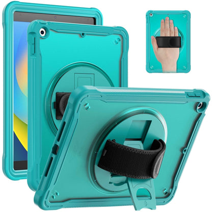 For iPad 10.2 2021 / 2020 / 2019 Heavy Duty Hybrid Tablet Case with Hand Grip & Strap(Light Blue) - iPad 10.2 Cases by buy2fix | Online Shopping UK | buy2fix