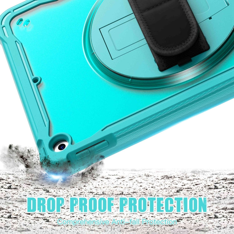 For iPad 10.2 2021 / 2020 / 2019 Heavy Duty Hybrid Tablet Case with Hand Grip & Strap(Light Blue) - iPad 10.2 Cases by buy2fix | Online Shopping UK | buy2fix