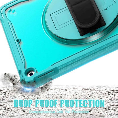For iPad 10.2 2021 / 2020 / 2019 Heavy Duty Hybrid Tablet Case with Hand Grip & Strap(Light Blue) - iPad 10.2 Cases by buy2fix | Online Shopping UK | buy2fix