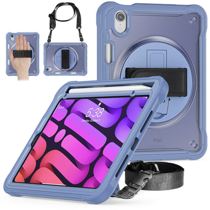 For iPad mini 6 / mini 2024 Heavy Duty Hybrid Tablet Case with Hand Grip & Strap(Lavender Grey) - iPad mini 2024 Cases by buy2fix | Online Shopping UK | buy2fix