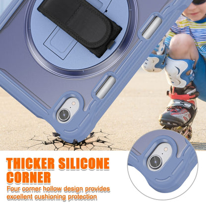 For iPad mini 6 / mini 2024 Heavy Duty Hybrid Tablet Case with Hand Grip & Strap(Lavender Grey) - iPad mini 2024 Cases by buy2fix | Online Shopping UK | buy2fix