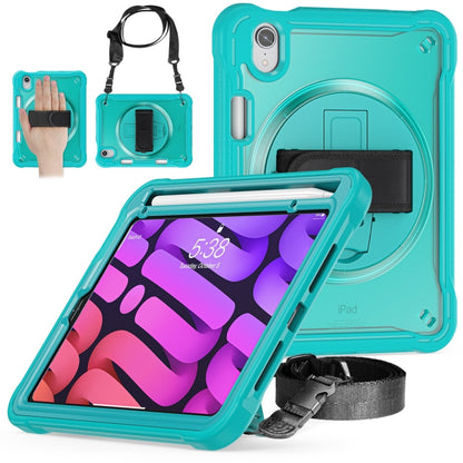 For iPad mini 6 / mini 2024 Heavy Duty Hybrid Tablet Case with Hand Grip & Strap(Light Blue) - iPad mini 2024 Cases by buy2fix | Online Shopping UK | buy2fix