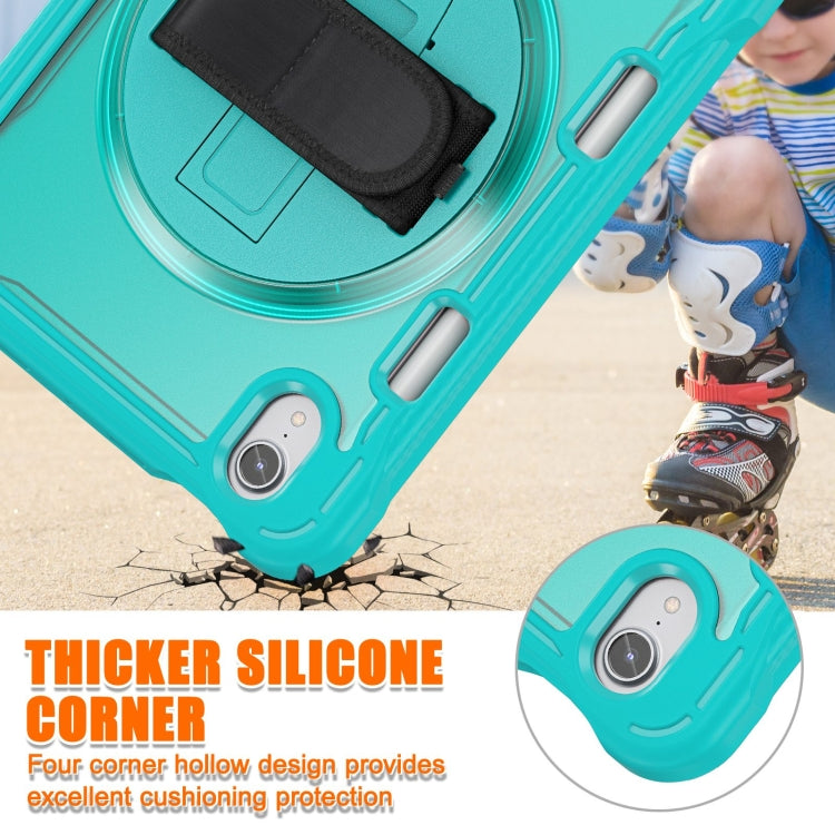 For iPad mini 6 / mini 2024 Heavy Duty Hybrid Tablet Case with Hand Grip & Strap(Light Blue) - iPad mini 2024 Cases by buy2fix | Online Shopping UK | buy2fix