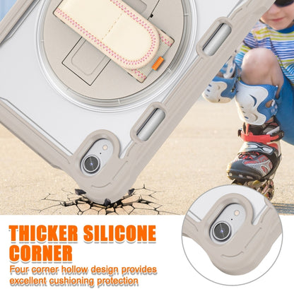 For iPad mini 6 / mini 2024 Heavy Duty Hybrid Tablet Case with Hand Grip & Strap(Khaki) - iPad mini 2024 Cases by buy2fix | Online Shopping UK | buy2fix