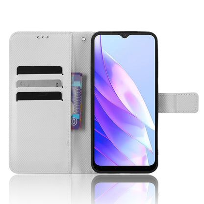 For Blackview A52 / A52 Pro Diamond Texture Leather Phone Case(White) - More Brand by buy2fix | Online Shopping UK | buy2fix