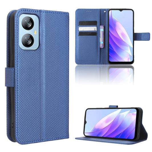 For Blackview A52 / A52 Pro Diamond Texture Leather Phone Case(Blue) - More Brand by buy2fix | Online Shopping UK | buy2fix