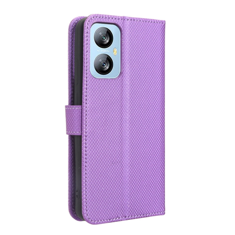 For Blackview A52 / A52 Pro Diamond Texture Leather Phone Case(Purple) - More Brand by buy2fix | Online Shopping UK | buy2fix