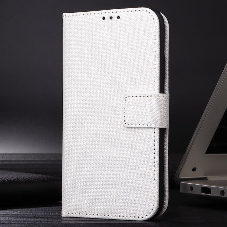 For Blackview A96 Diamond Texture Leather Phone Case(White) - More Brand by buy2fix | Online Shopping UK | buy2fix