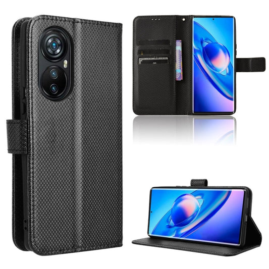 For Blackview A200 Pro Diamond Texture Leather Phone Case(Black) - More Brand by buy2fix | Online Shopping UK | buy2fix