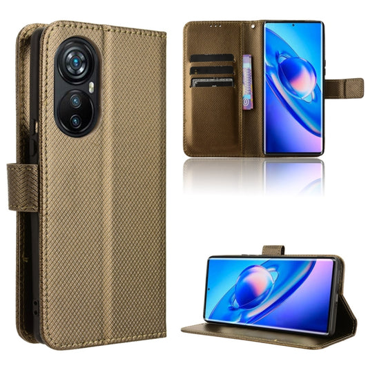 For Blackview A200 Pro Diamond Texture Leather Phone Case(Brown) - More Brand by buy2fix | Online Shopping UK | buy2fix