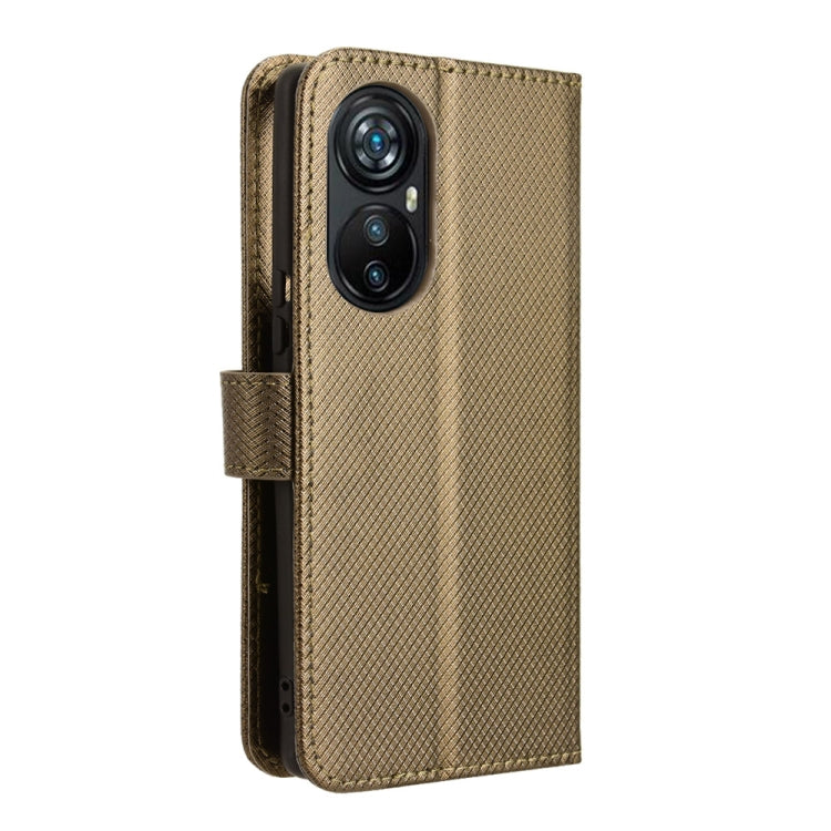 For Blackview A200 Pro Diamond Texture Leather Phone Case(Brown) - More Brand by buy2fix | Online Shopping UK | buy2fix