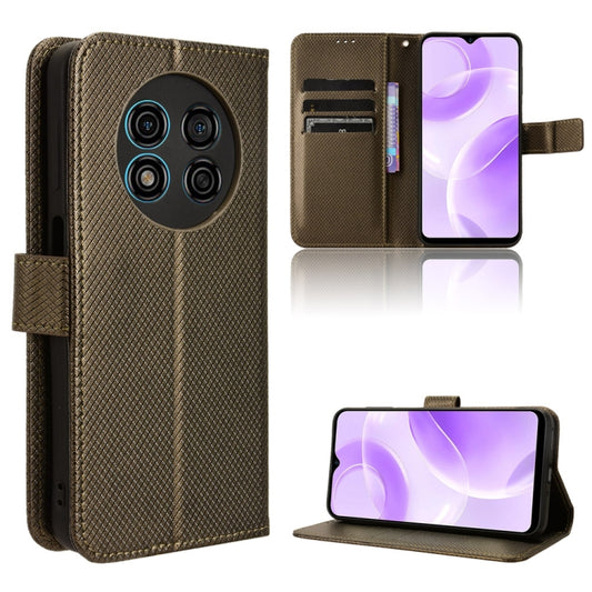 For Ulefone Note 15 Diamond Texture Leather Phone Case(Brown) by buy2fix