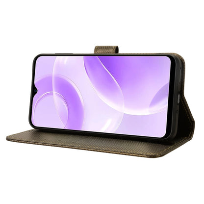 For Ulefone Note 15 Diamond Texture Leather Phone Case(Brown) by buy2fix