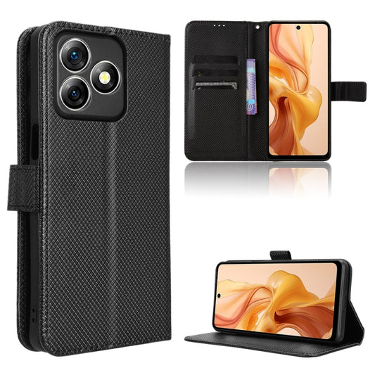 For Ulefone Note 18 Ultra Diamond Texture Leather Phone Case(Black) by buy2fix