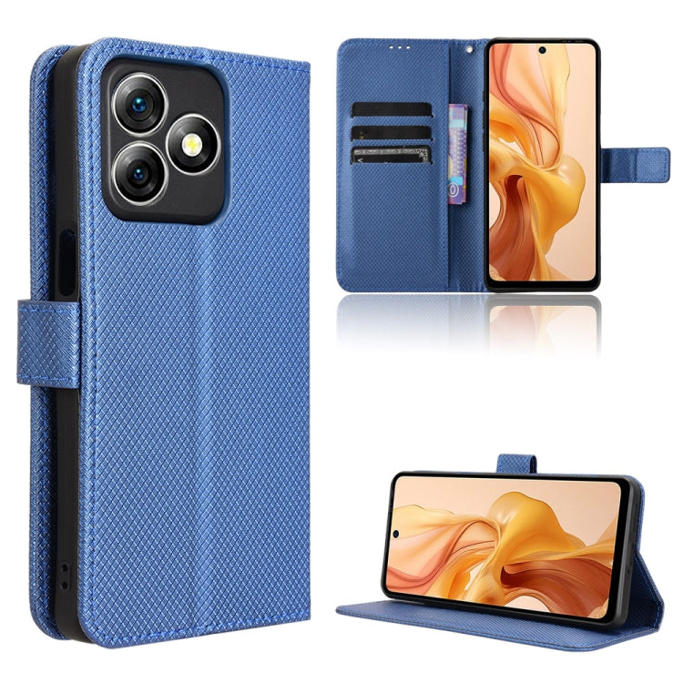 For Ulefone Note 18 Ultra Diamond Texture Leather Phone Case(Blue) by buy2fix