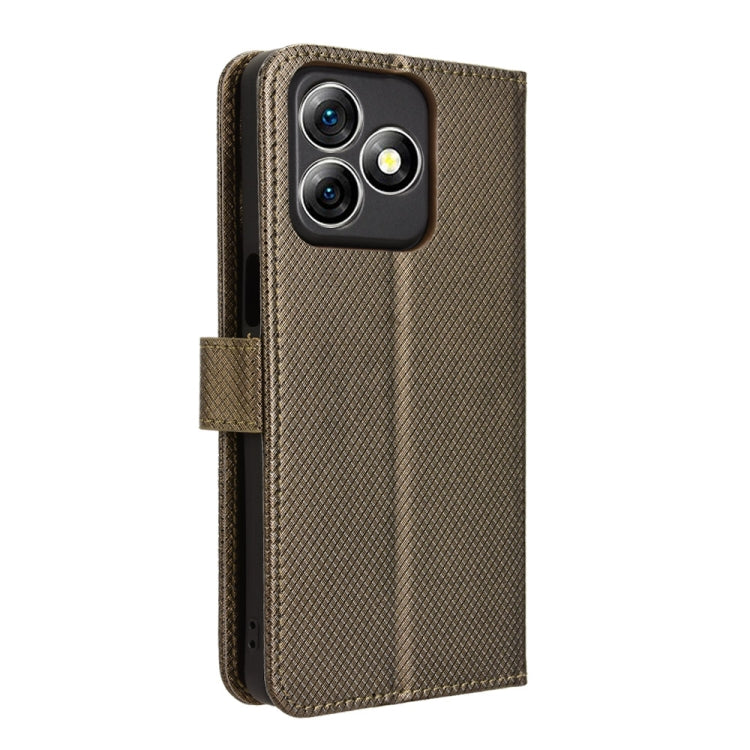 For Ulefone Note 18 Ultra Diamond Texture Leather Phone Case(Brown) by buy2fix