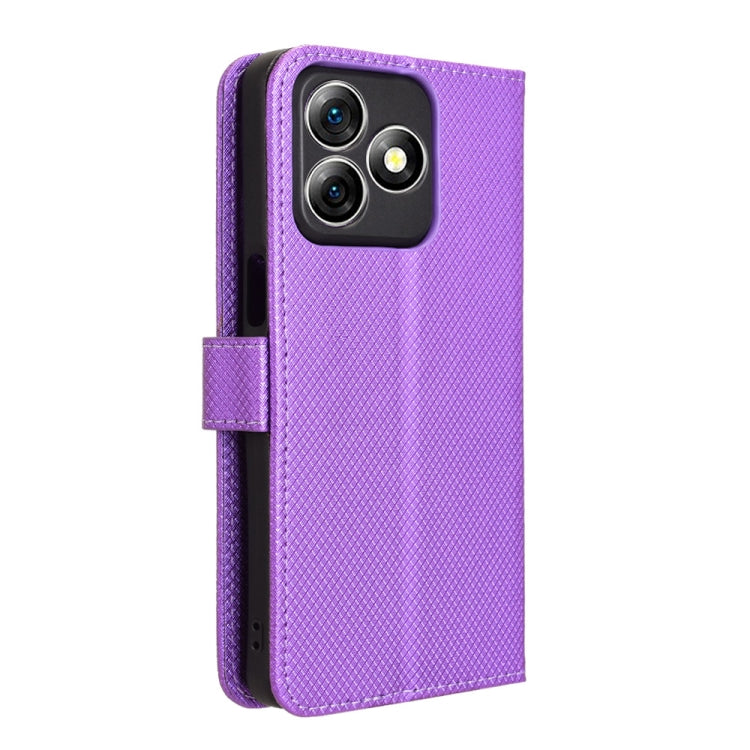 For Ulefone Note 18 Ultra Diamond Texture Leather Phone Case(Purple) by buy2fix
