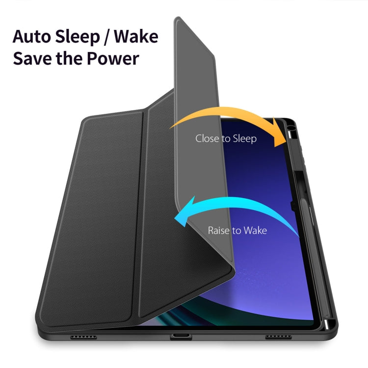 For Samsung Galaxy Tab S10+ DUX DUCIS TOBY Series Antiskid Leather Tablet Case with Sleep / Wake-up Function(Black) - Other Galaxy Tab PC by DUX DUCIS | Online Shopping UK | buy2fix