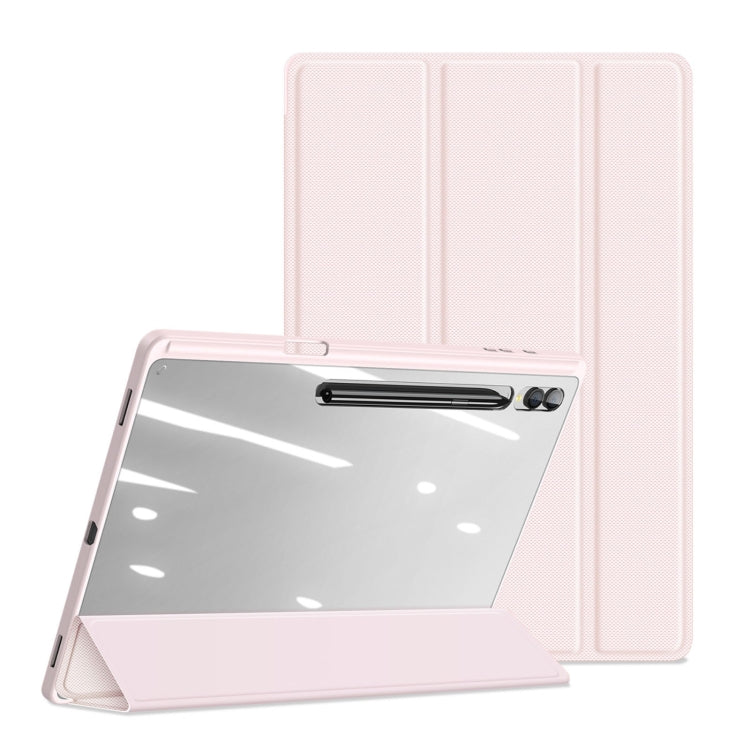 For Samsung Galaxy Tab S10 Ultra DUX DUCIS TOBY Series Antiskid Leather Tablet Case with Sleep / Wake-up Function(Pink) - Other Galaxy Tab PC by DUX DUCIS | Online Shopping UK | buy2fix