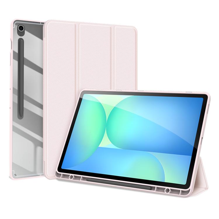 For Samsung Galaxy Tab S10 FE+ DUX DUCIS TOBY Series Antiskid Leather Tablet Case with Sleep / Wake-up Function(Pink) - Galaxy Tab S10 FE+ by DUX DUCIS | Online Shopping UK | buy2fix