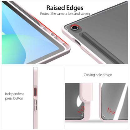 For Samsung Galaxy Tab S10 FE+ DUX DUCIS TOBY Series Antiskid Leather Tablet Case with Sleep / Wake-up Function(Pink) - Galaxy Tab S10 FE+ by DUX DUCIS | Online Shopping UK | buy2fix