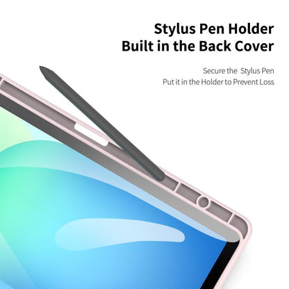 For Samsung Galaxy Tab S10 FE+ DUX DUCIS TOBY Series Antiskid Leather Tablet Case with Sleep / Wake-up Function(Pink) - Galaxy Tab S10 FE+ by DUX DUCIS | Online Shopping UK | buy2fix