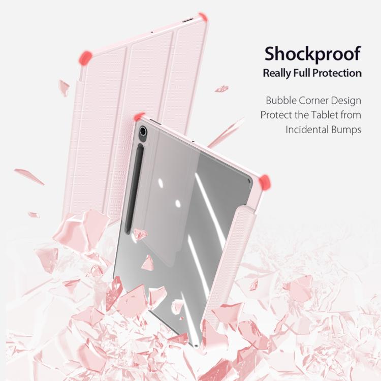 For Samsung Galaxy Tab S10 FE+ DUX DUCIS TOBY Series Antiskid Leather Tablet Case with Sleep / Wake-up Function(Pink) - Galaxy Tab S10 FE+ by DUX DUCIS | Online Shopping UK | buy2fix