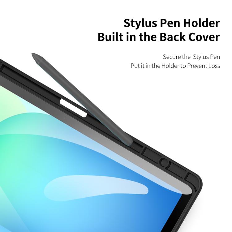 For Samsung Galaxy Tab S10 FE+ DUX DUCIS TOBY Series Antiskid Leather Tablet Case with Sleep / Wake-up Function(Black) - Galaxy Tab S10 FE+ by DUX DUCIS | Online Shopping UK | buy2fix