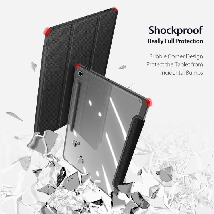 For Samsung Galaxy Tab S10 FE+ DUX DUCIS TOBY Series Antiskid Leather Tablet Case with Sleep / Wake-up Function(Black) - Galaxy Tab S10 FE+ by DUX DUCIS | Online Shopping UK | buy2fix