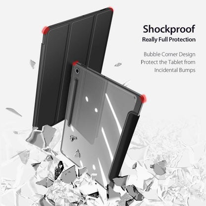 For Samsung Galaxy Tab S10 FE+ DUX DUCIS TOBY Series Antiskid Leather Tablet Case with Sleep / Wake-up Function(Black) - Galaxy Tab S10 FE+ by DUX DUCIS | Online Shopping UK | buy2fix